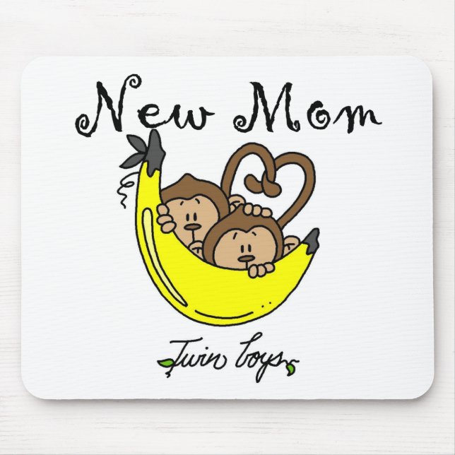 Twin Boys Junge Mutter Tshirts und Geschenke Mousepad (Vorne)