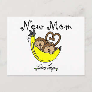 Twin Boys Junge Mutter Tshirts und Geschenke Postkarte