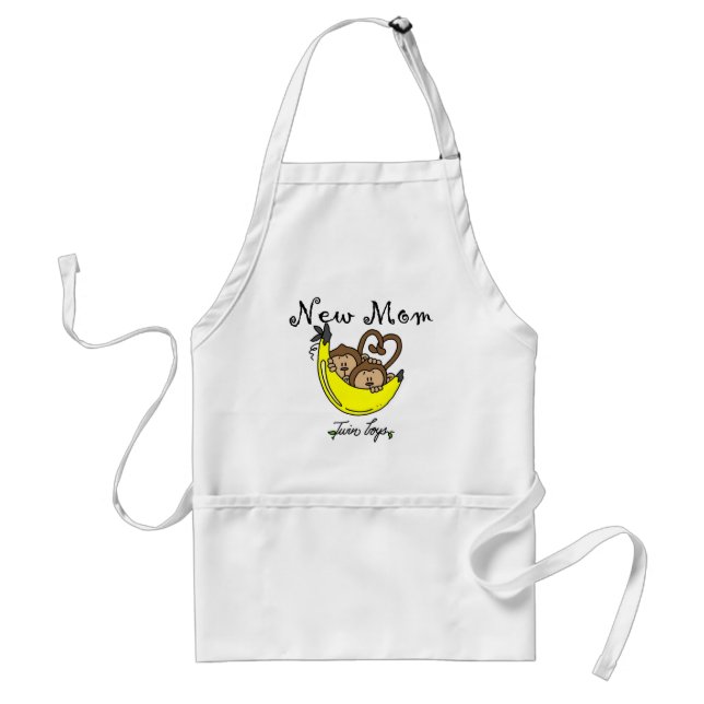 Twin Boys Junge Mutter Tshirts und Geschenke Schürze (Vorne)
