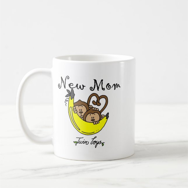 Twin Boys Junge Mutter Tshirts und Geschenke Tasse (Links)