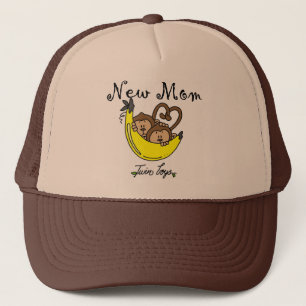 Twin Boys Junge Mutter Tshirts und Geschenke Truckerkappe