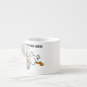 Twin Boys Mama Stork Geschenke Espressotasse