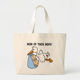 Twin Boys Mama-Stork Tshirts und Geschenke Jumbo Stoffbeutel