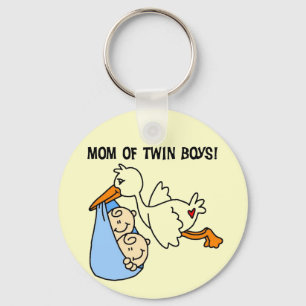 Twin Boys Mama-Stork Tshirts und Geschenke Schlüsselanhänger