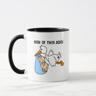 Twin Boys Mama-Stork Tshirts und Geschenke Tasse