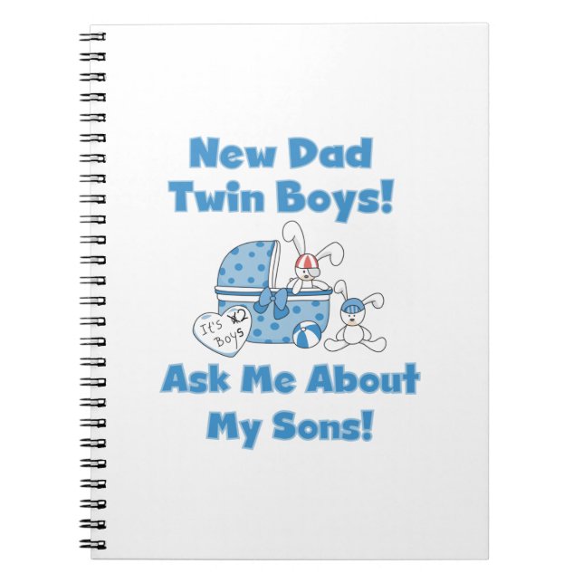 Twin Boys New Dad Geschenke Notizblock (Vorderseite)