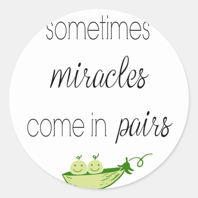 Twin Boys Runder Aufkleber (Vorderseite)