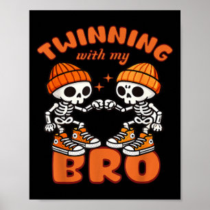 Twin Boys Twinning Halloween Beste Freundschaft Ma Poster