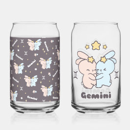 Twin Bunnies Embrace - Gemini Zodiac Constellation Dosenglas
