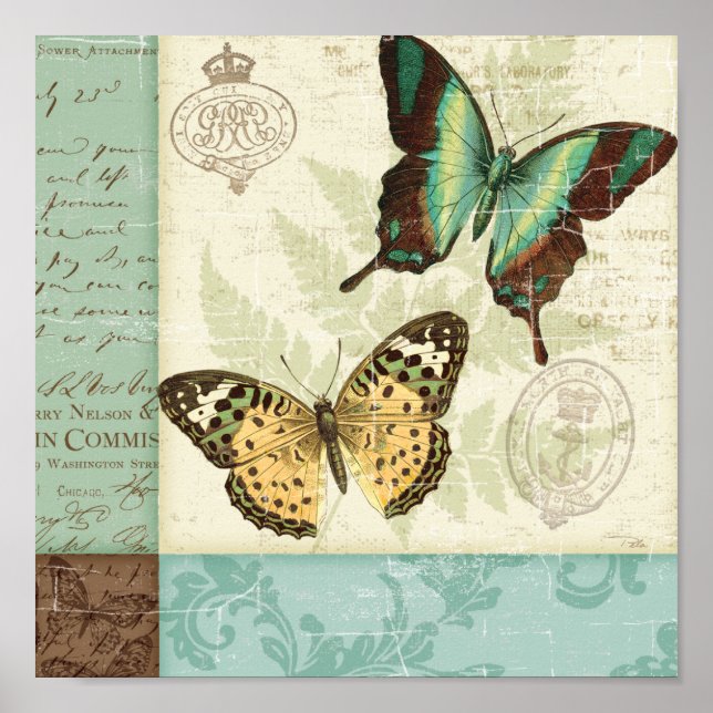 Twin Butterflies Poster (Vorne)