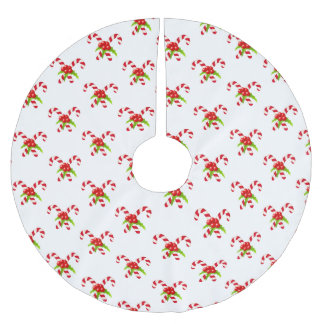 Twin Candy Canes Holiday Polyester Weihnachtsbaumdecke