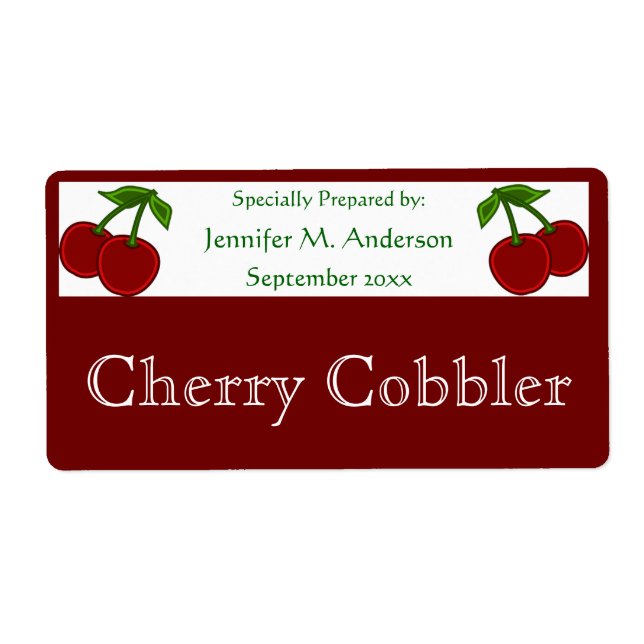 Twin Cherries Gerahmt in Red Homemade Food (Vorne)