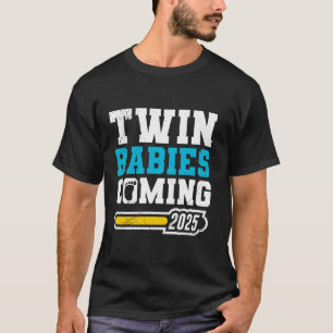 Twin Daddy TWIN BABIES KOMMEND 2025 Bald Vater T-Shirt