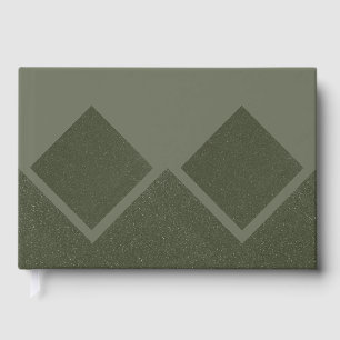 Twin Diamond Moosgrün - Folien-Gästebuch Gästebuch
