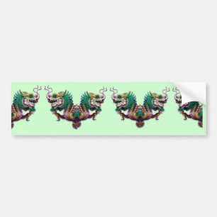 Twin Dragons Autoaufkleber