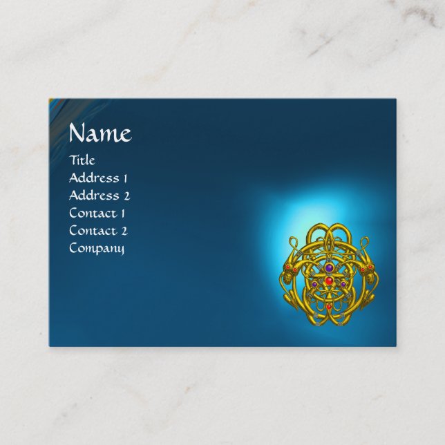 TWIN DRAGONS Blue Sapphire Visitenkarte (Vorderseite)