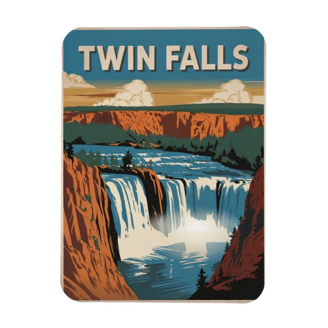 Twin Falls Idaho Magnet (Vertikal)