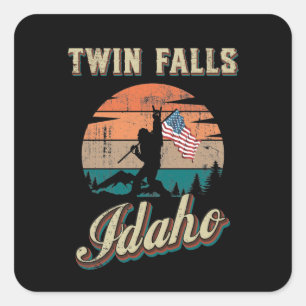 Twin Falls Idaho Quadratischer Aufkleber