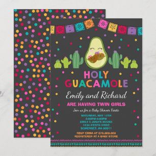 Twin Fiesta Baby Dusche Einladung Heilige Guacamol