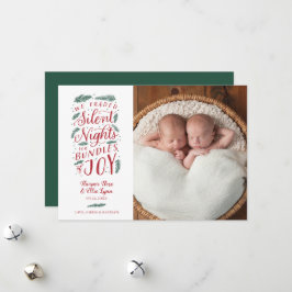 Twin First Christmas Geburtstag Ankündigung Holida