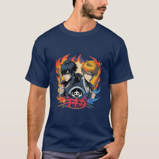 Twin Flame Fighters | Episches Anime-T-Shirt für M T-Shirt