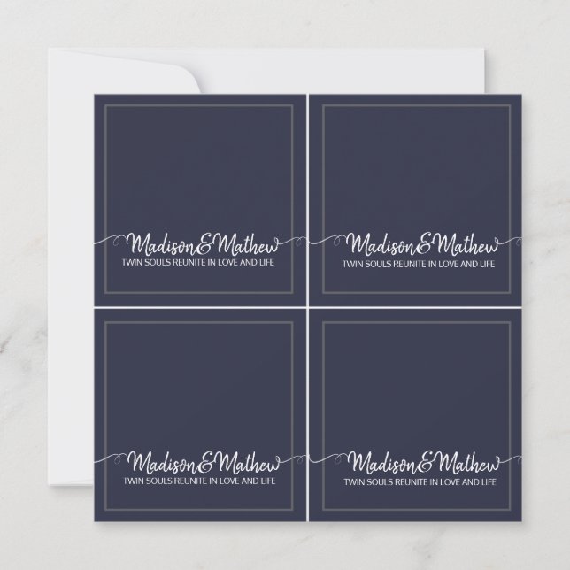 Twin Flame Wedding Table Cards Save The Date (Vorderseite)