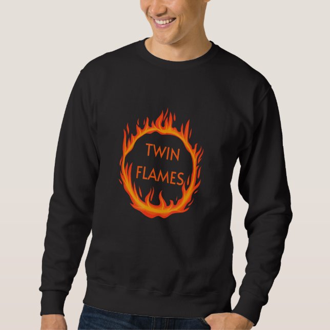 Twin Flames Fire Circle Design Sweatshirt (Vorderseite)
