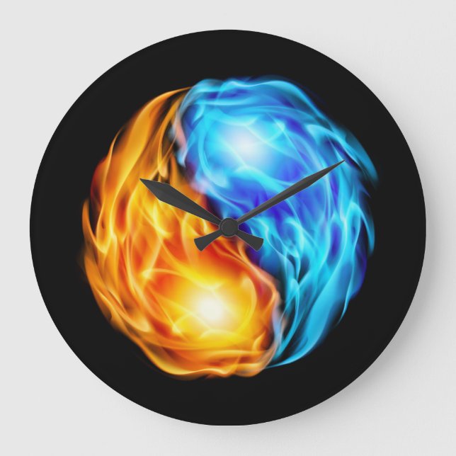 Twin Flames Große Wanduhr (Vorderseite)