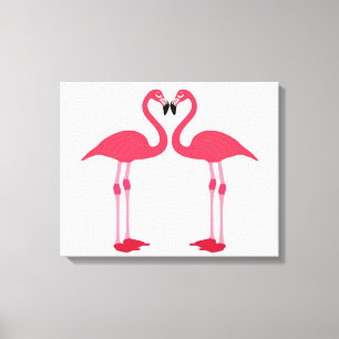 Twin Flamingos Leinwanddruck