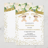 Twin Floral Gold Fiesta Boy Taufe Christening