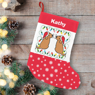 Twin Fox Red Labrador Santas Kleiner Weihnachtsstrumpf