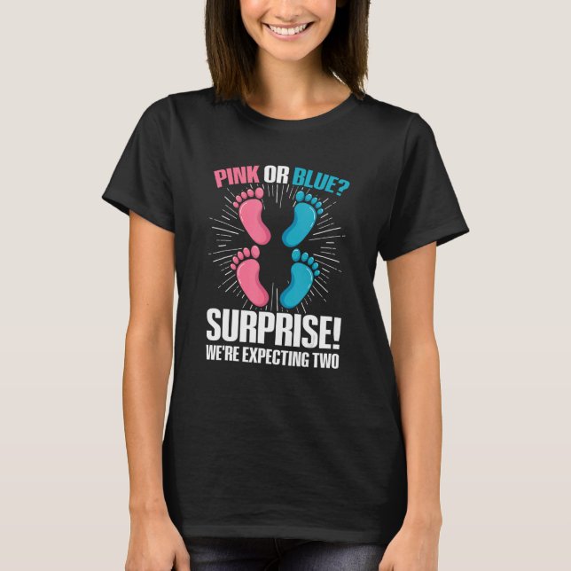 Twin Gender Reveal Quote for a Gender Reveal Twin  T-Shirt (Vorderseite)