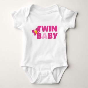 Twin Girl Baby A Butterfly Strampler