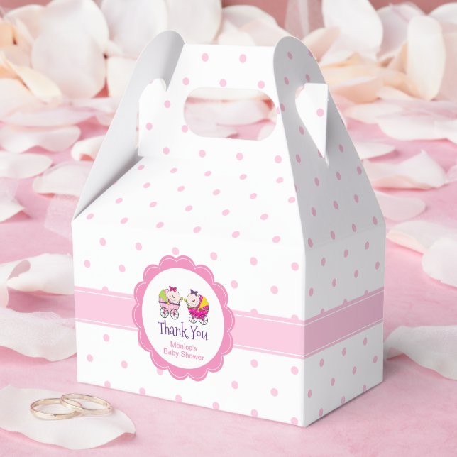 Twin Girl Baby Shooting Favor Box Geschenkschachtel (Hochzeit)