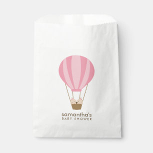 Twin Girls in Pink Balloon Baby Dusche Geschenktütchen