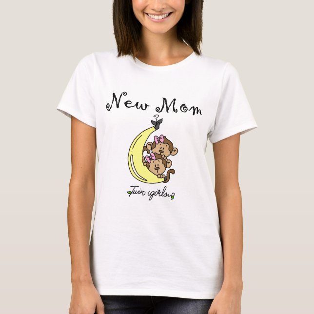 Twin Girls Junge Mutter T - Shirt und Geschenke (Vorderseite)