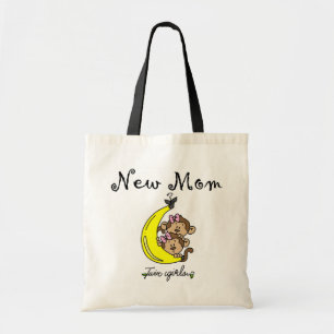Twin Girls Junge Mutter T - Shirt und Geschenke Tragetasche