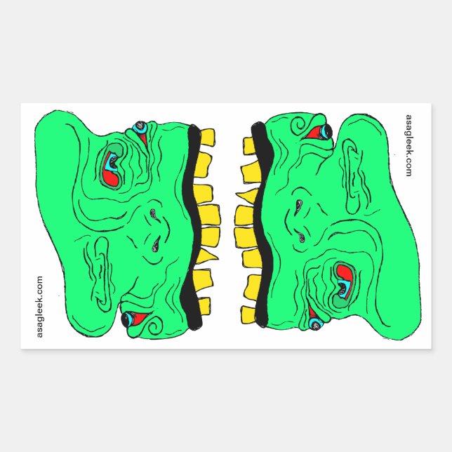 Twin Goblin Heads Sticker (Vorderseite)