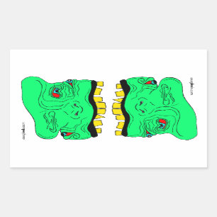 Twin Goblin Heads Sticker