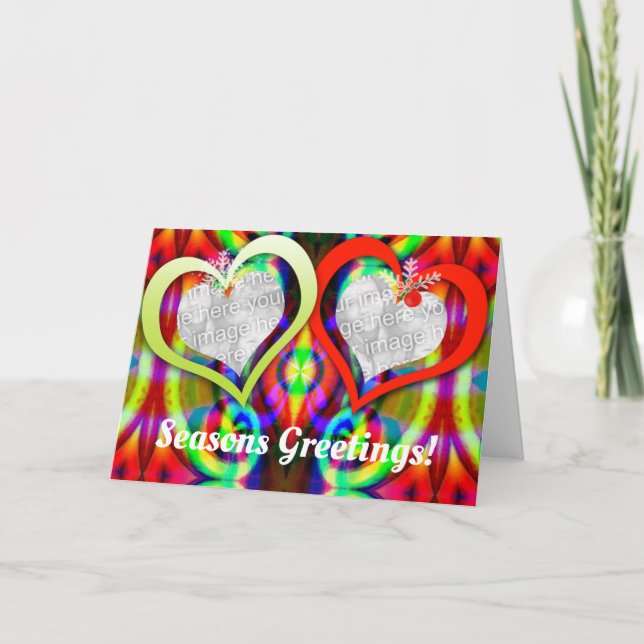 Twin Hearts Festive Seasons Card Feiertagskarte (Vorderseite)