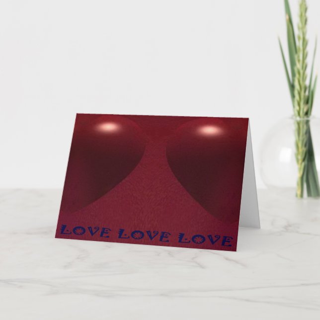 "Twin Hearts" Grußkarte von Zoltan Buday Karte (Vorderseite)