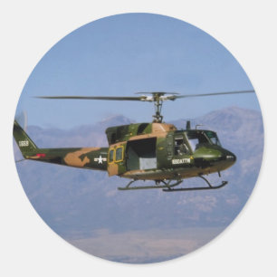 Twin Huey UH-1N Runder Aufkleber