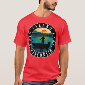 Twin Island Lake Wisconsin Fischerei T-Shirt