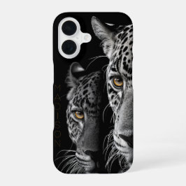 Twin Jaguars - Amber Eyes (anpassbar) iPhone 16 Hülle