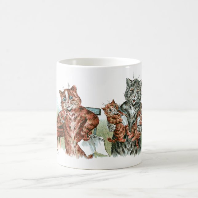 Twin Kittens Cartoon Kaffeetasse (Mittel)