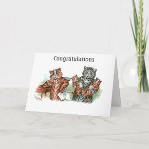 Twin Kittens Cartoon Karte