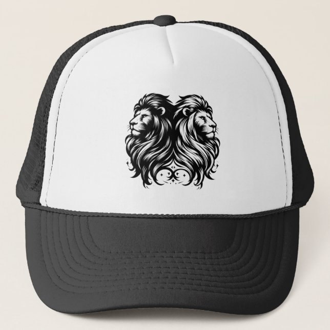 Twin Lions Power Baseball Hat Truckerkappe (Vorderseite)