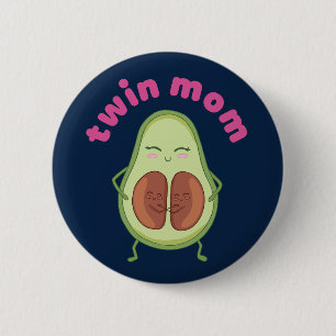 Twin Mama Mamacado Funny Avocado Pun Mother's Day Button