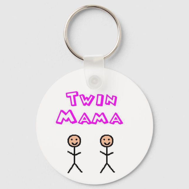 Twin Mama Schlüsselanhänger (Vorderseite)