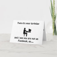 ***TWIN***-NICHT AUF FACEBOOK, SO EINE KARTE FÜR "